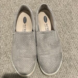 Dr. Scholl's Light Gray Perforated Slip-Ons